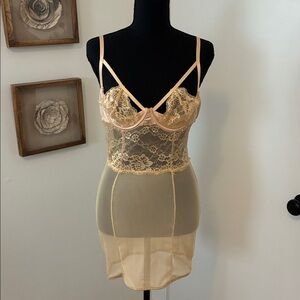 NWT Fashion Nova Nude Sheer Lace Lingerie
